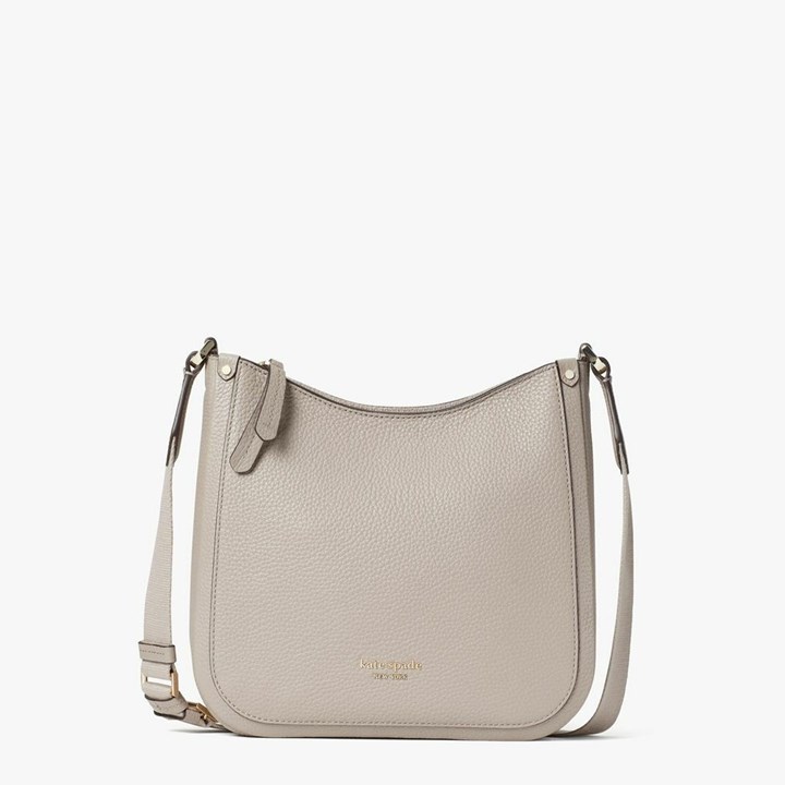 Kate Spade Roulette Pebbled Leather North/south Crossbody in Gray